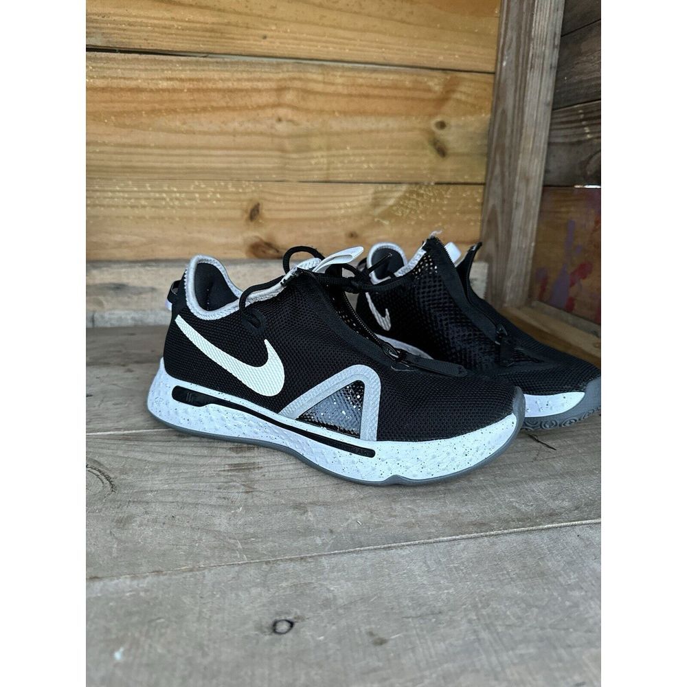 Nike PG 4 Team White Black Basketball Shoes Sneaker Men Size 7.5‎